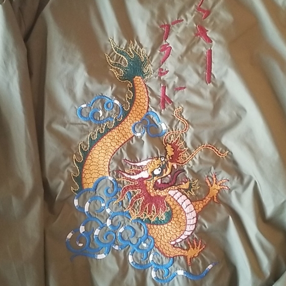 Lucky Brand Vintage Dragon Bomber Jacket - Picture 2 of 6